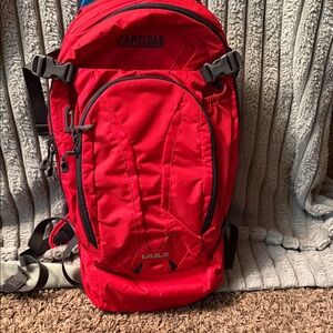 CamelBak Red Hydration Backpack with Gray Accents